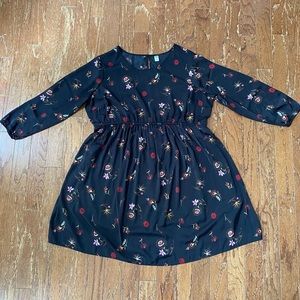 Old Navy Maternity Black Floral Empire Waist Dress